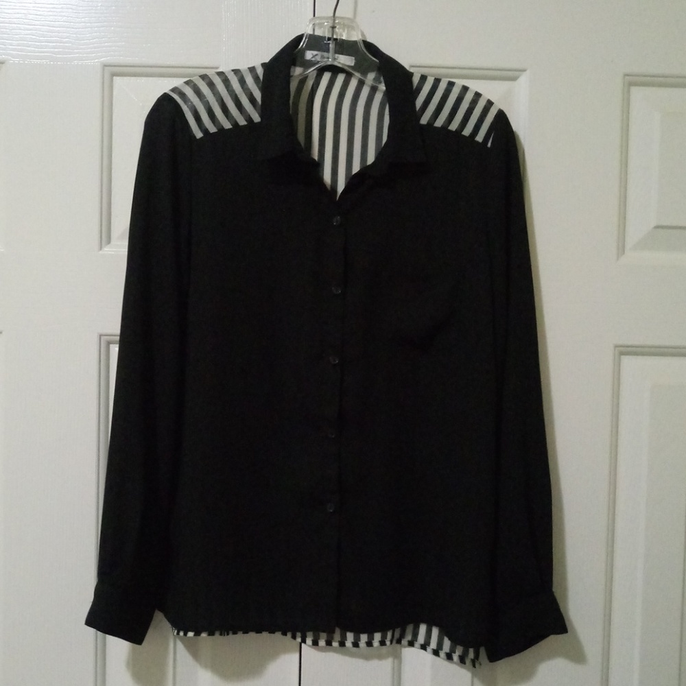 Black Striped Blouse